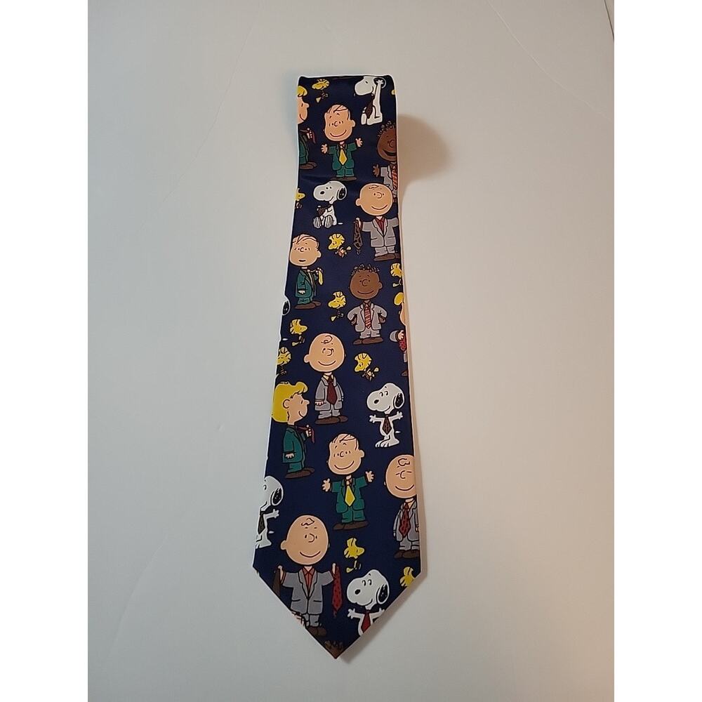 Charlie Brown Gang "Happiness is a Cool Tie" Blue Men's Classic Necktie USA Made